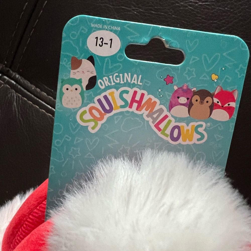 Santa Squishmallow Plush Slippers - Children or Even Adults - Size 13/1 - Picture 6 of 9